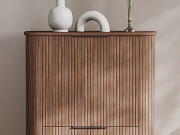 Έπιπλα με εγκοπές ή ραβδώσεις