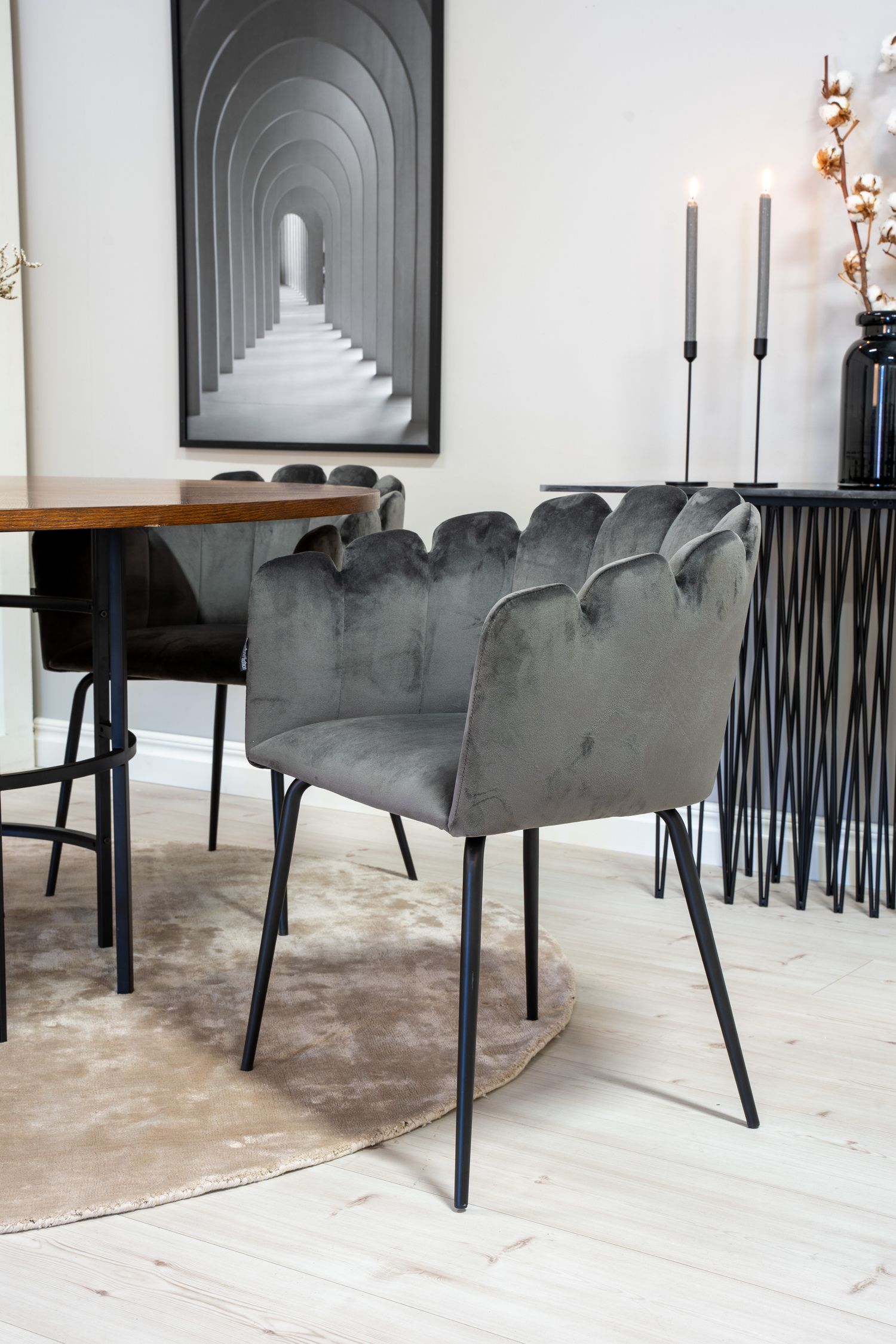 Dining set Dallas 310 (Grey + Black)