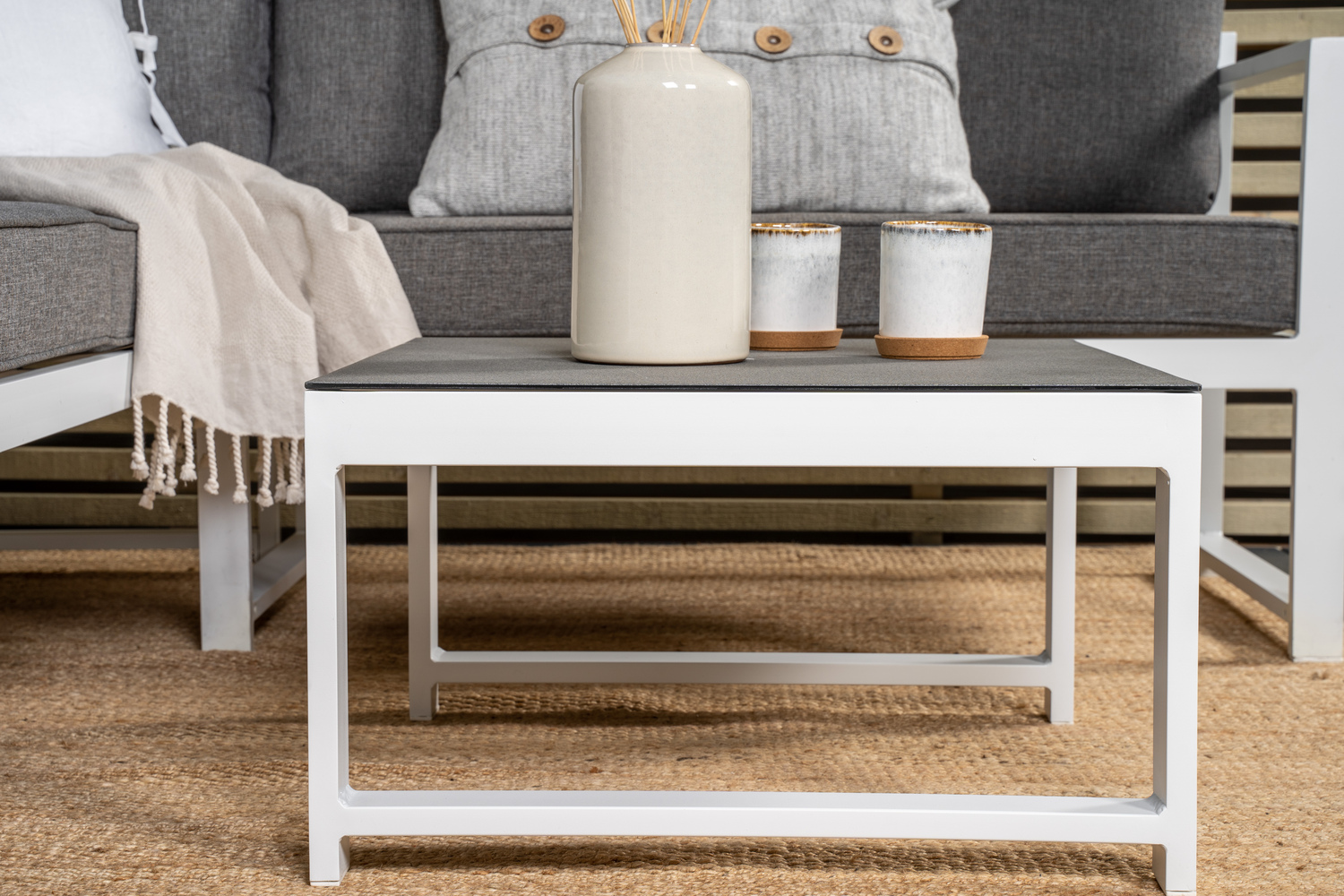 Σετ επίπλων εξωτερικού χώρου Dallas 773 (Άσπρο + Γκρι)