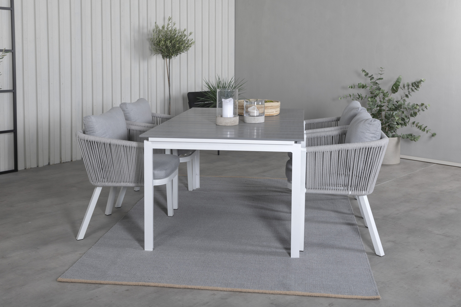 Outdoor table Dallas 665 (Grey + White)