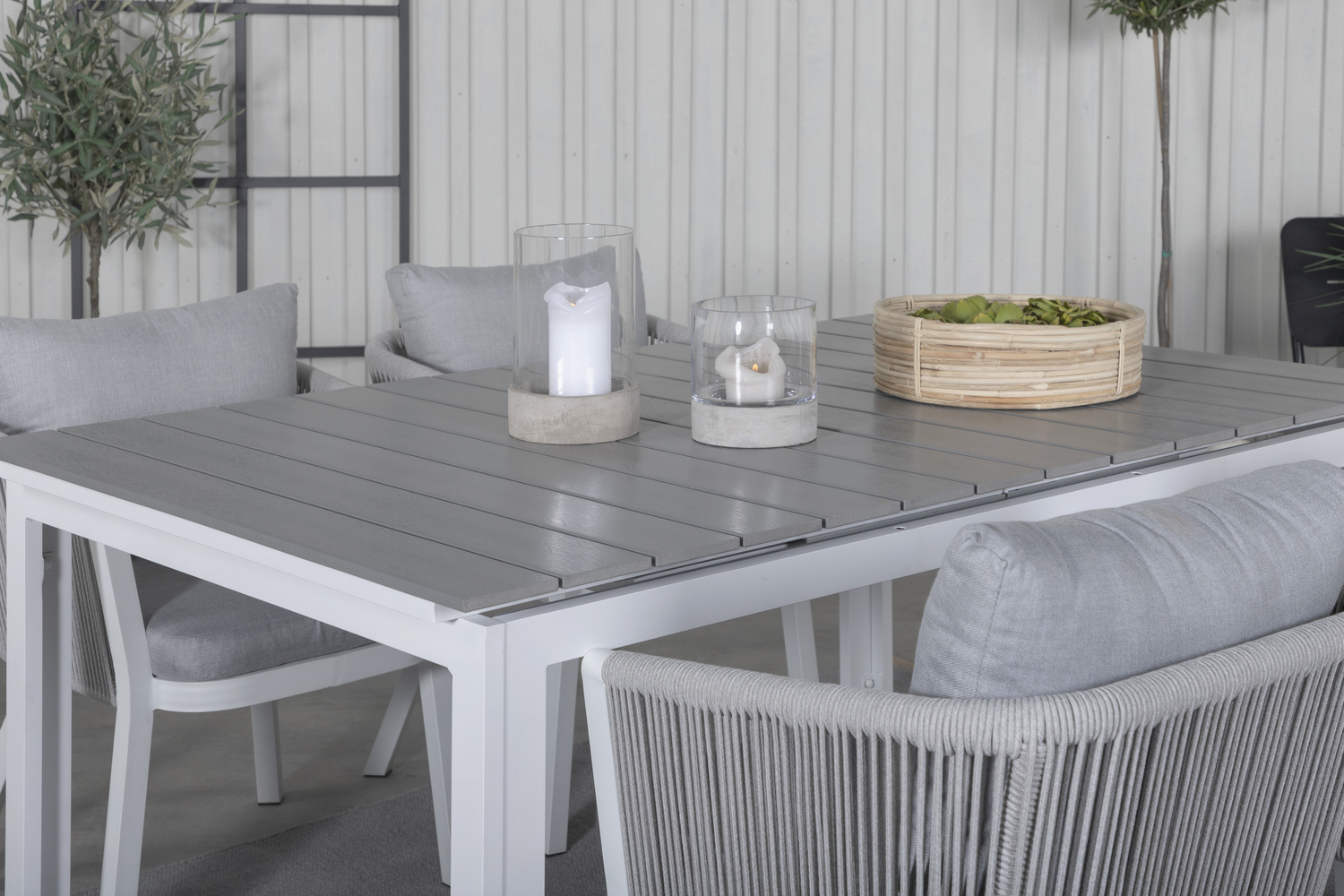 Outdoor table Dallas 665 (Grey + White)