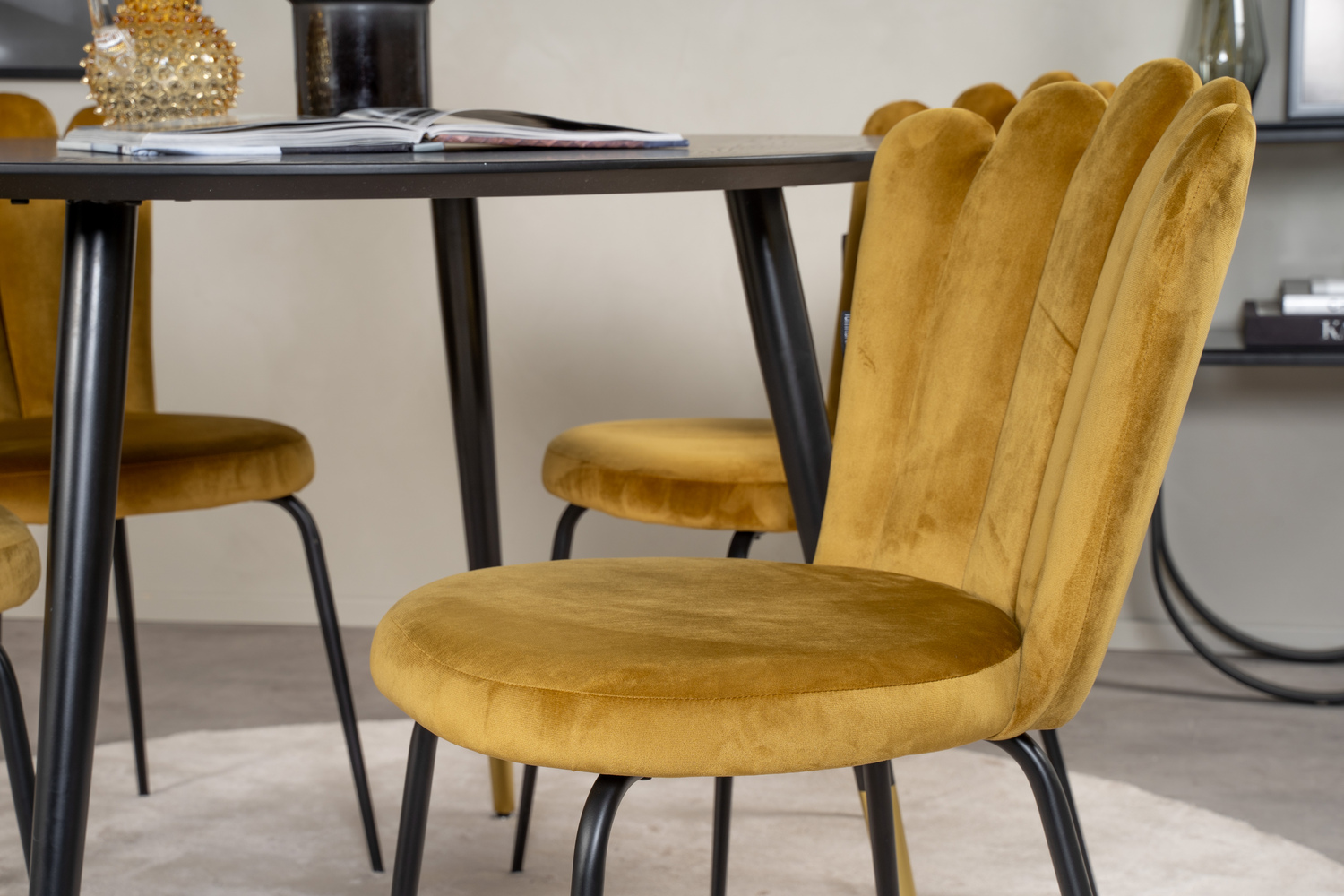 Dining set Dallas 1177 (Yellow + Black)