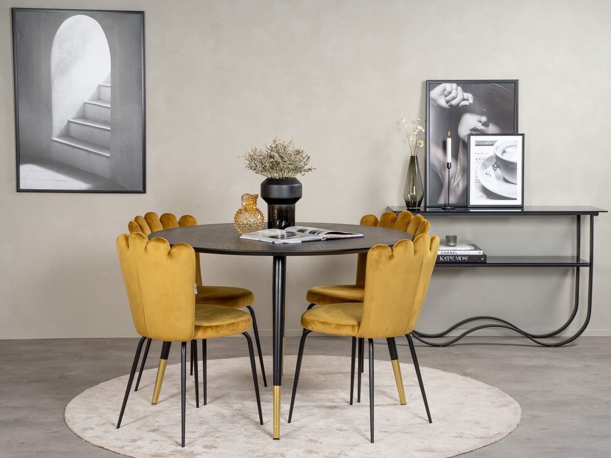 Dining set Dallas 1177 (Yellow + Black)