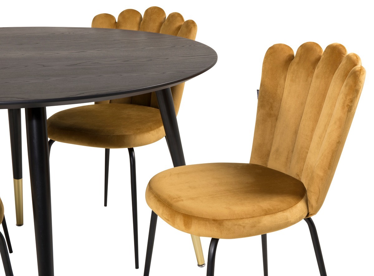 Dining set Dallas 1177 (Yellow + Black)