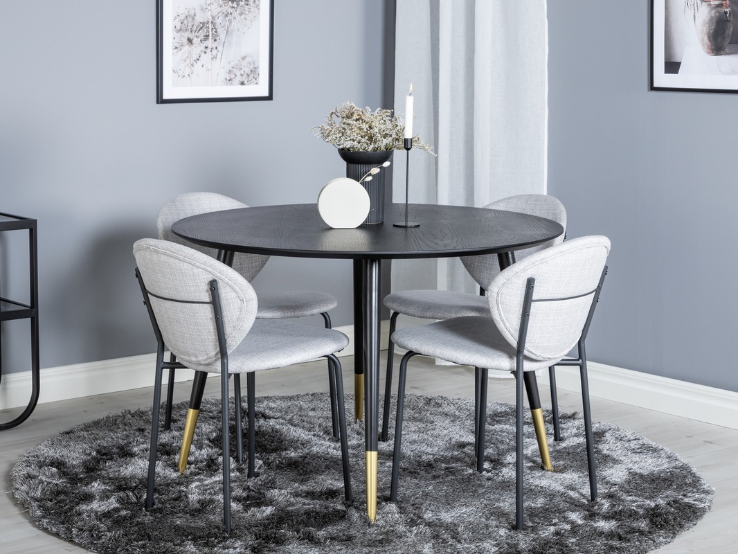 Dining set Dallas 1186 (Grey + Black)