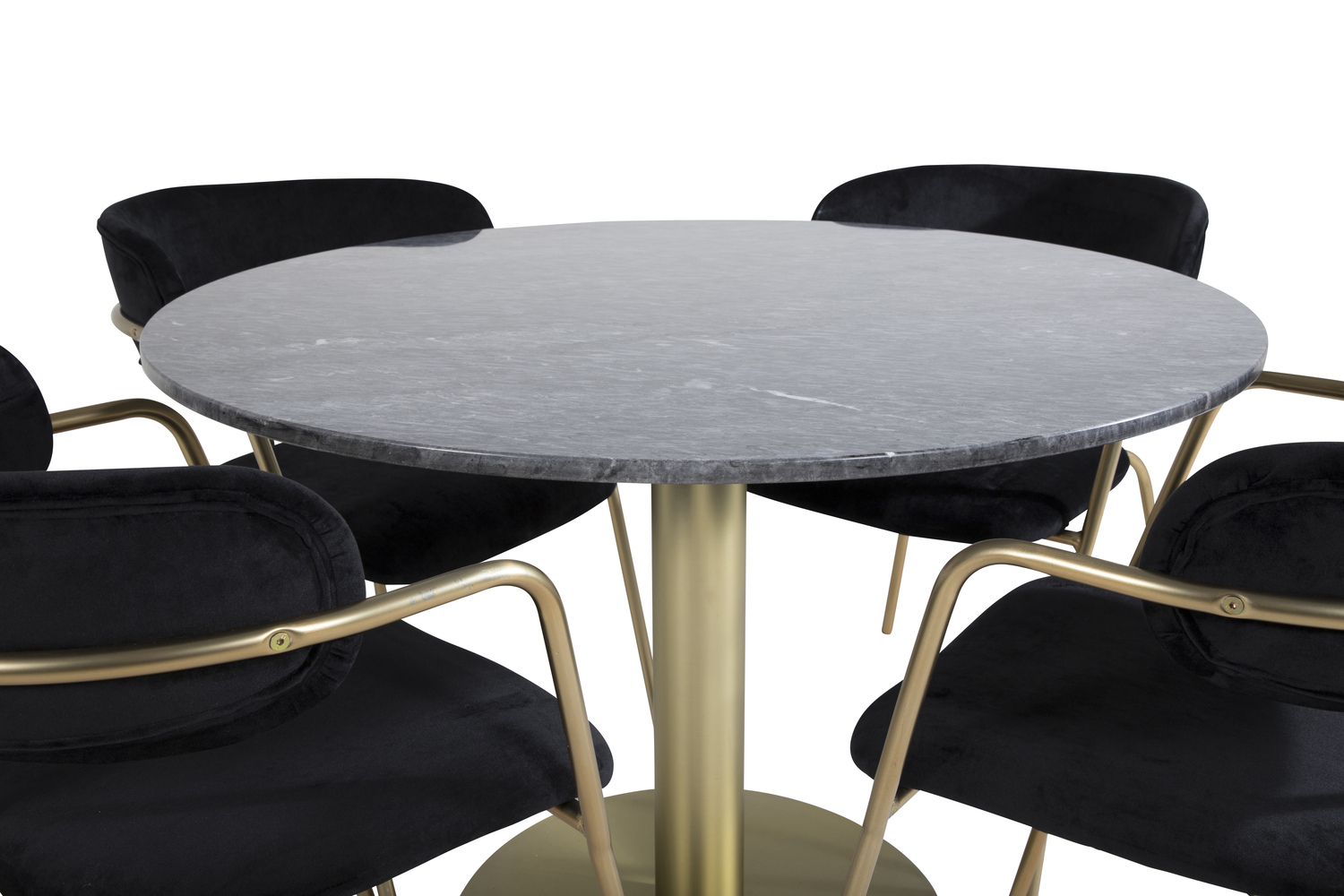 Dining set Dallas 1208 (Black + Golden)