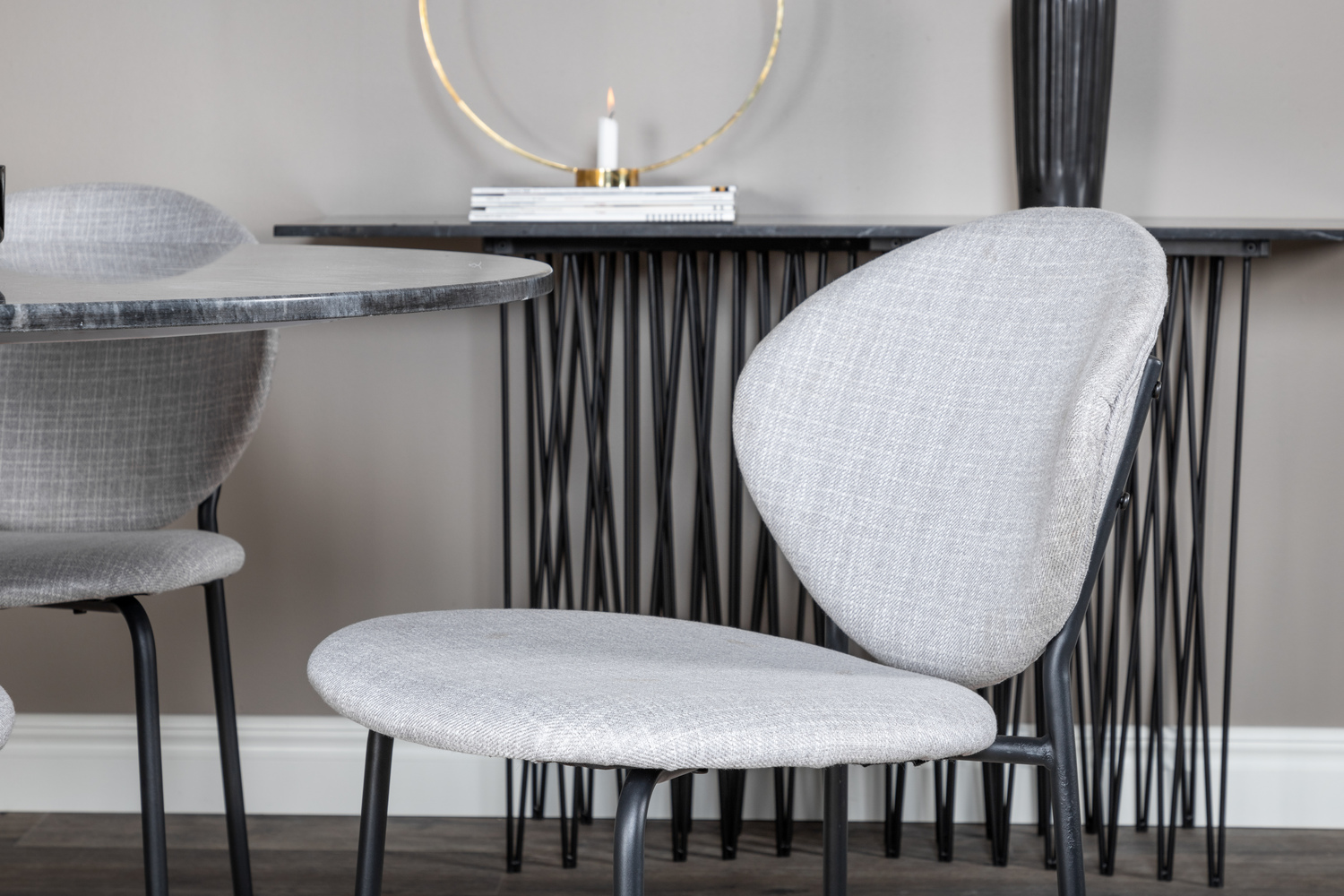 Dining set Dallas 1209 (Grey + Black)