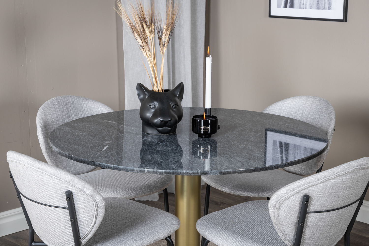 Dining set Dallas 1209 (Grey + Black)