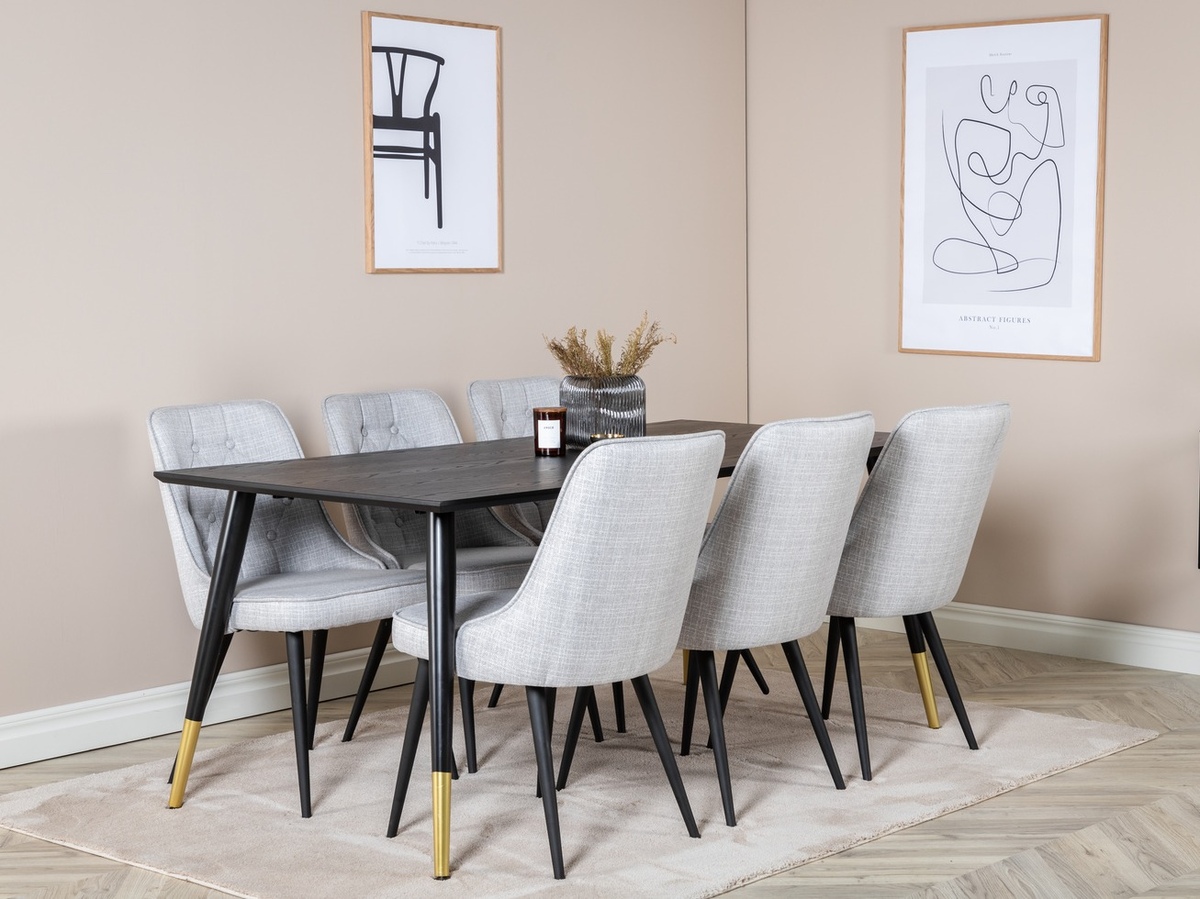 Dining set Dallas 1256 (Grey + Black)