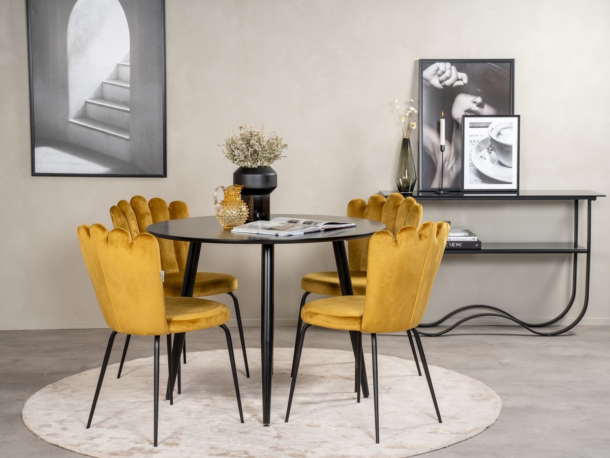 Dining set Dallas 1264 (Yellow + Black)
