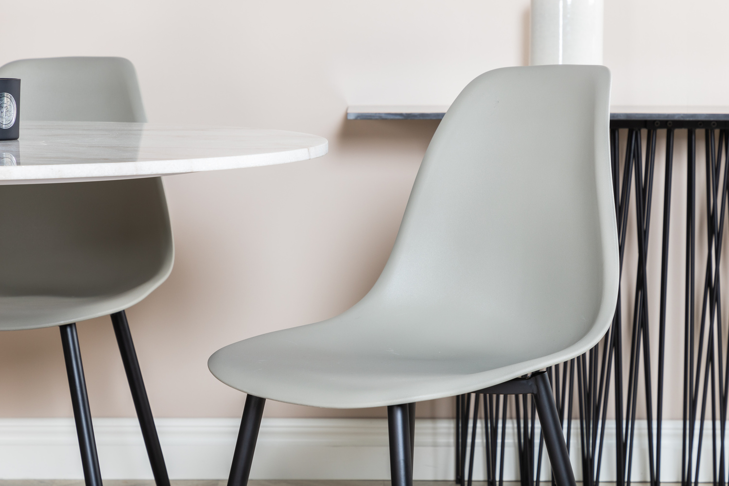 Σετ τραπεζαρίας Dallas 1304 (Γκρι + Μαύρο)