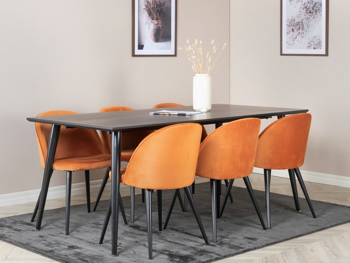 Dining set Dallas 1335 (Orange + Black)