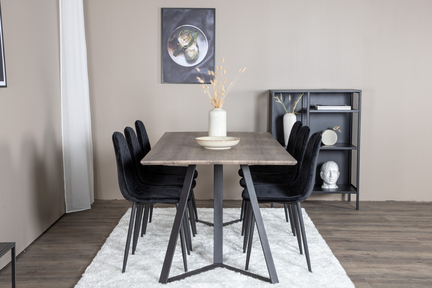 Dining set Dallas 1357 (Black)