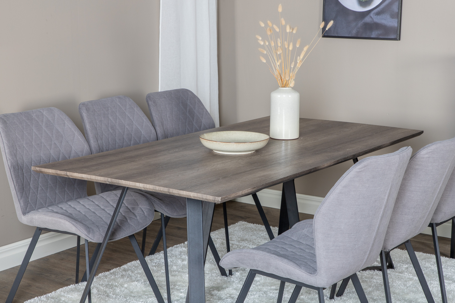 Dining set Dallas 1359 (Grey + Black)