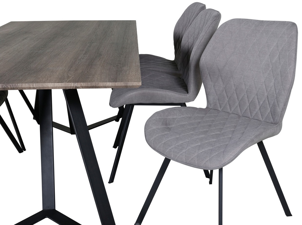 Dining set Dallas 1359 (Grey + Black)