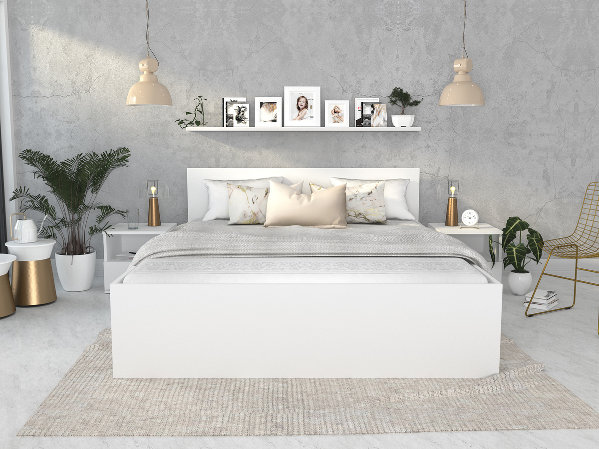 Bed Aurora 157 (White)