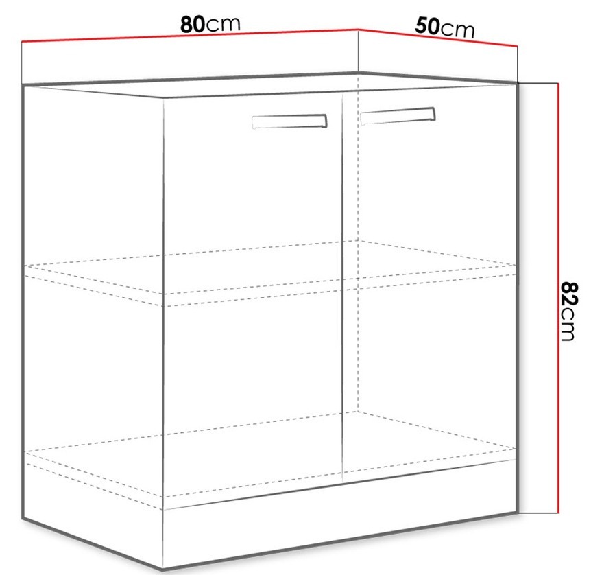 Modular cabinet with doors Multi Grey 112