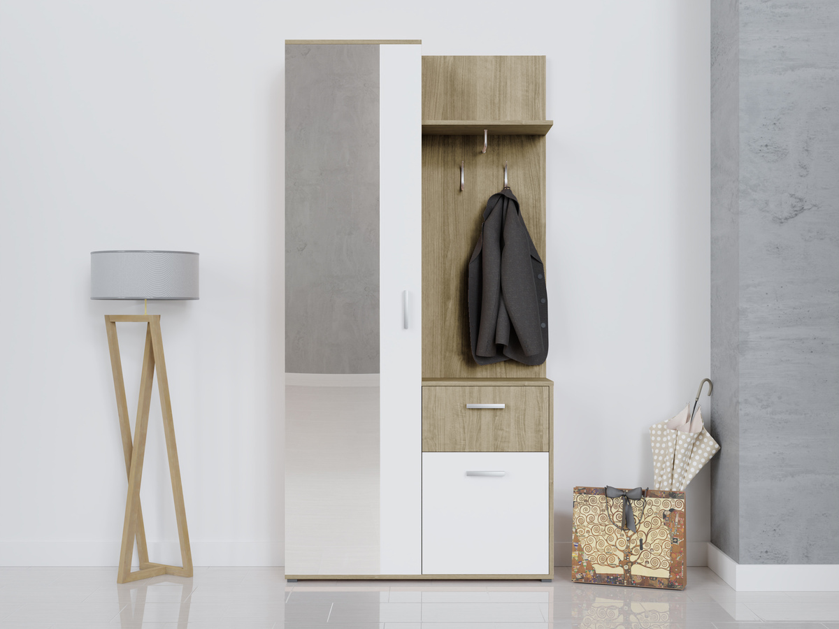 Σετ διαδρόμου Pavo (Sonoma οξιά + Άσπρο)