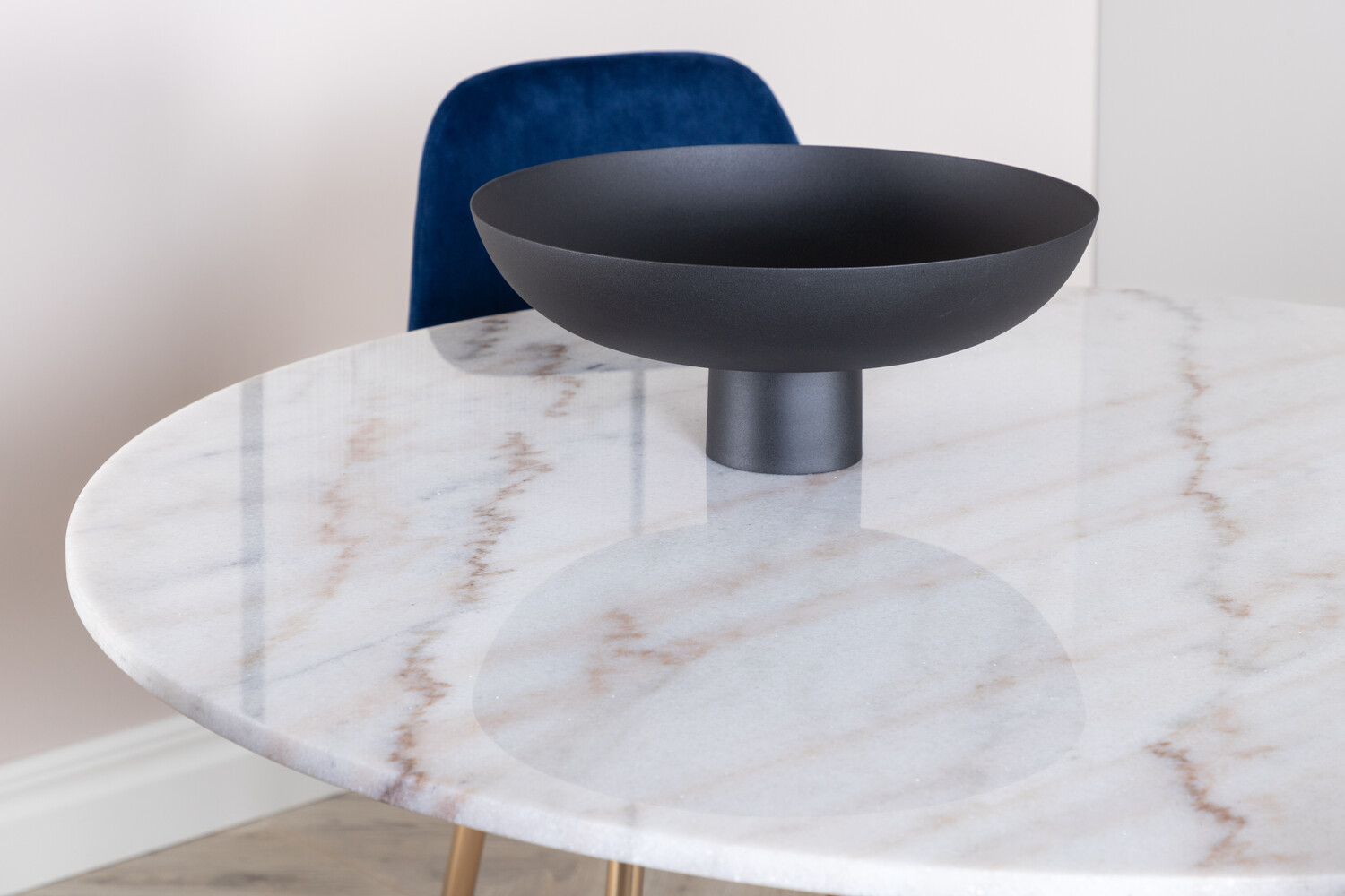 Dining set Dallas 2628 (White marble + Black)