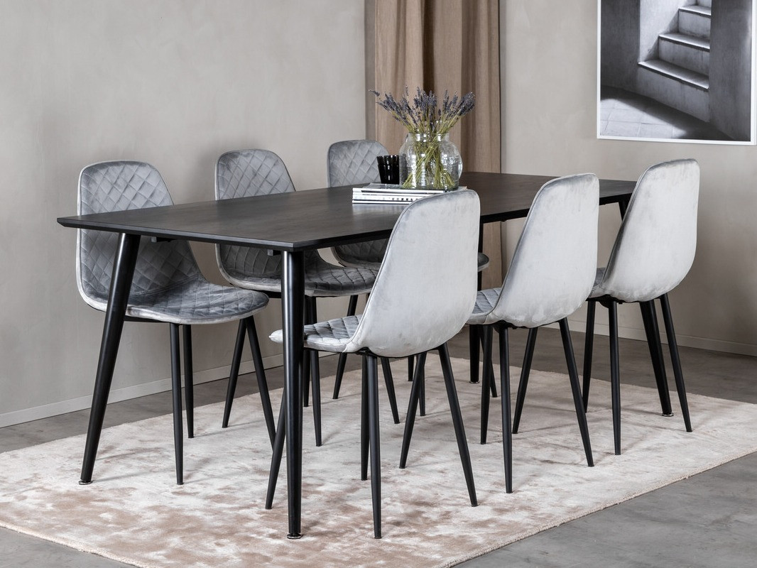 Dining set Dallas 2596 (Grey + Black)