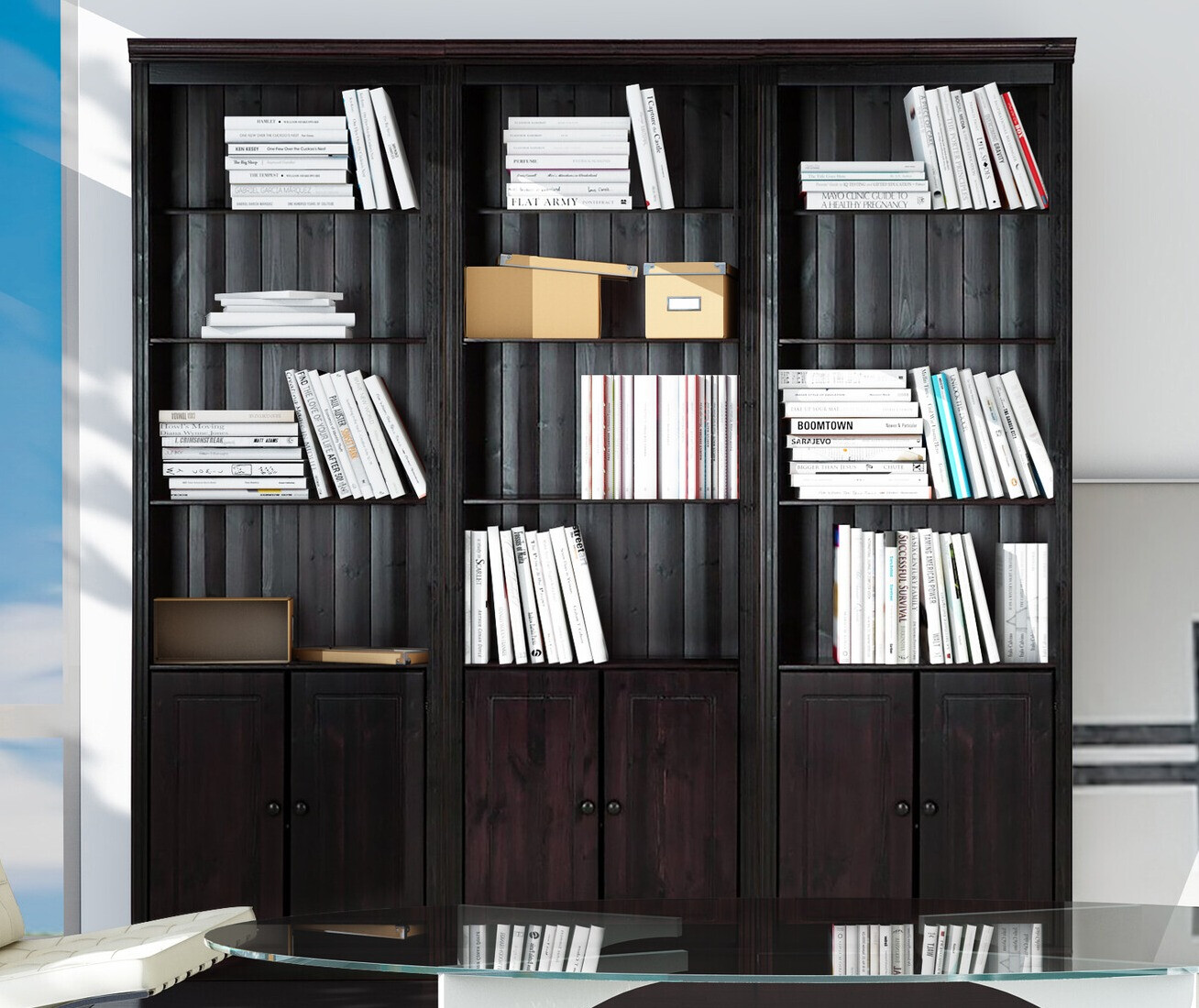 Συλλογή ραφιών Saltoro 117 (Σκούρο καφέ)