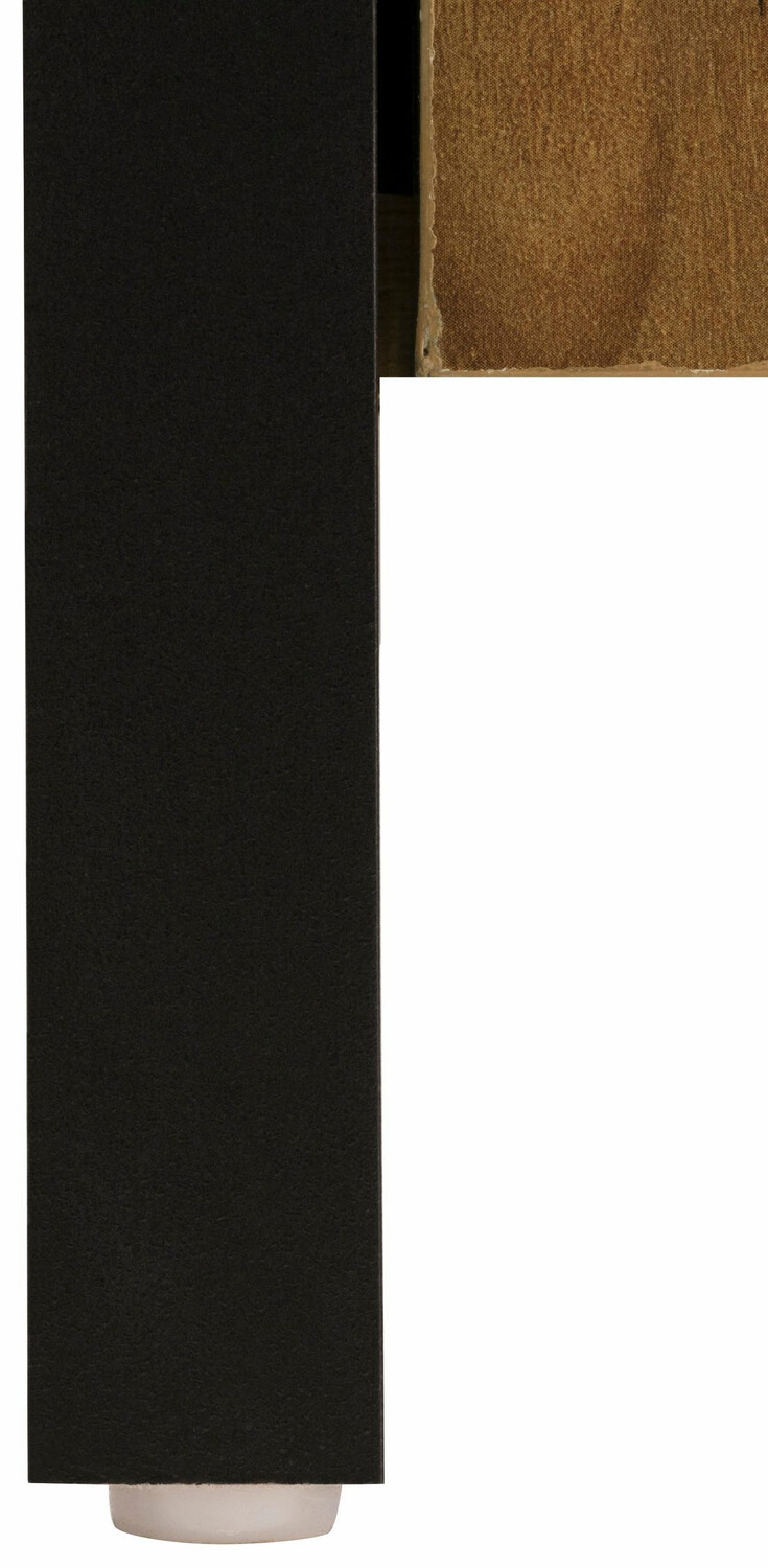 Standing bathroom cabinet Larnovo 110 (Dark oak + Black)