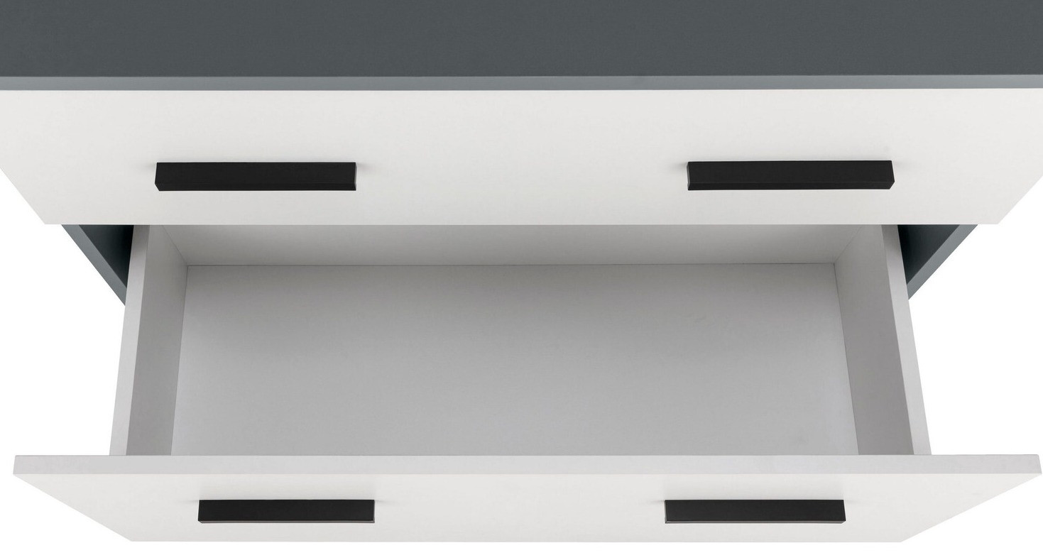 Όρθιο ντουλάπι νιπτήρα μπάνιου Larlori 101 (Ανθρακί + Άσπρο)