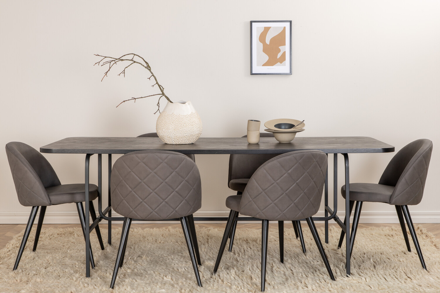 Dining set Dallas 2784 (Grey + Black)