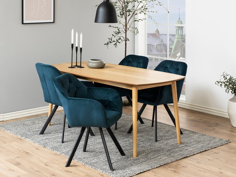Dining set Norsica Daltea 117 (Dark blue + Black)