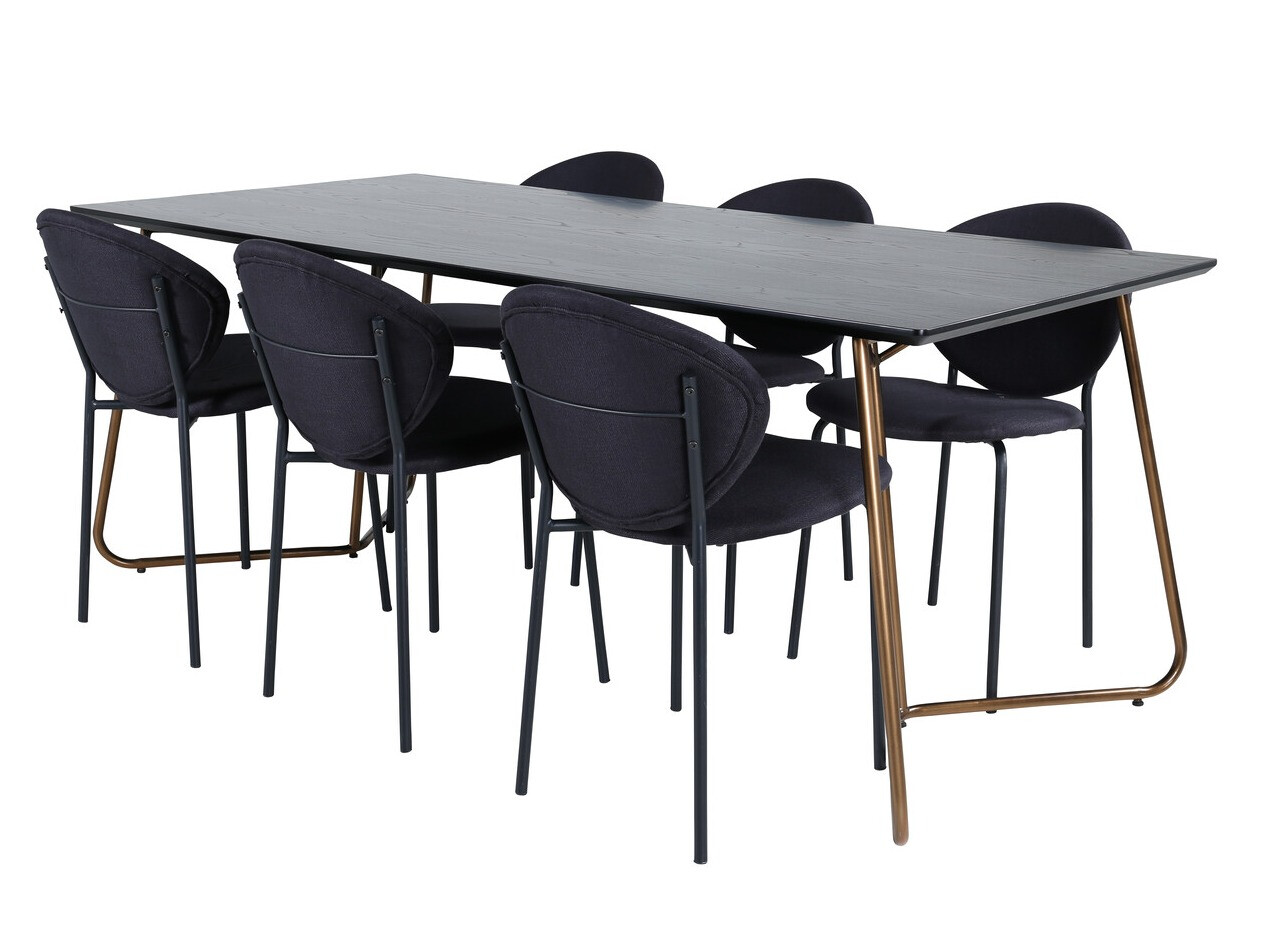 Dining set Dallas 3040 (Black + Copper)