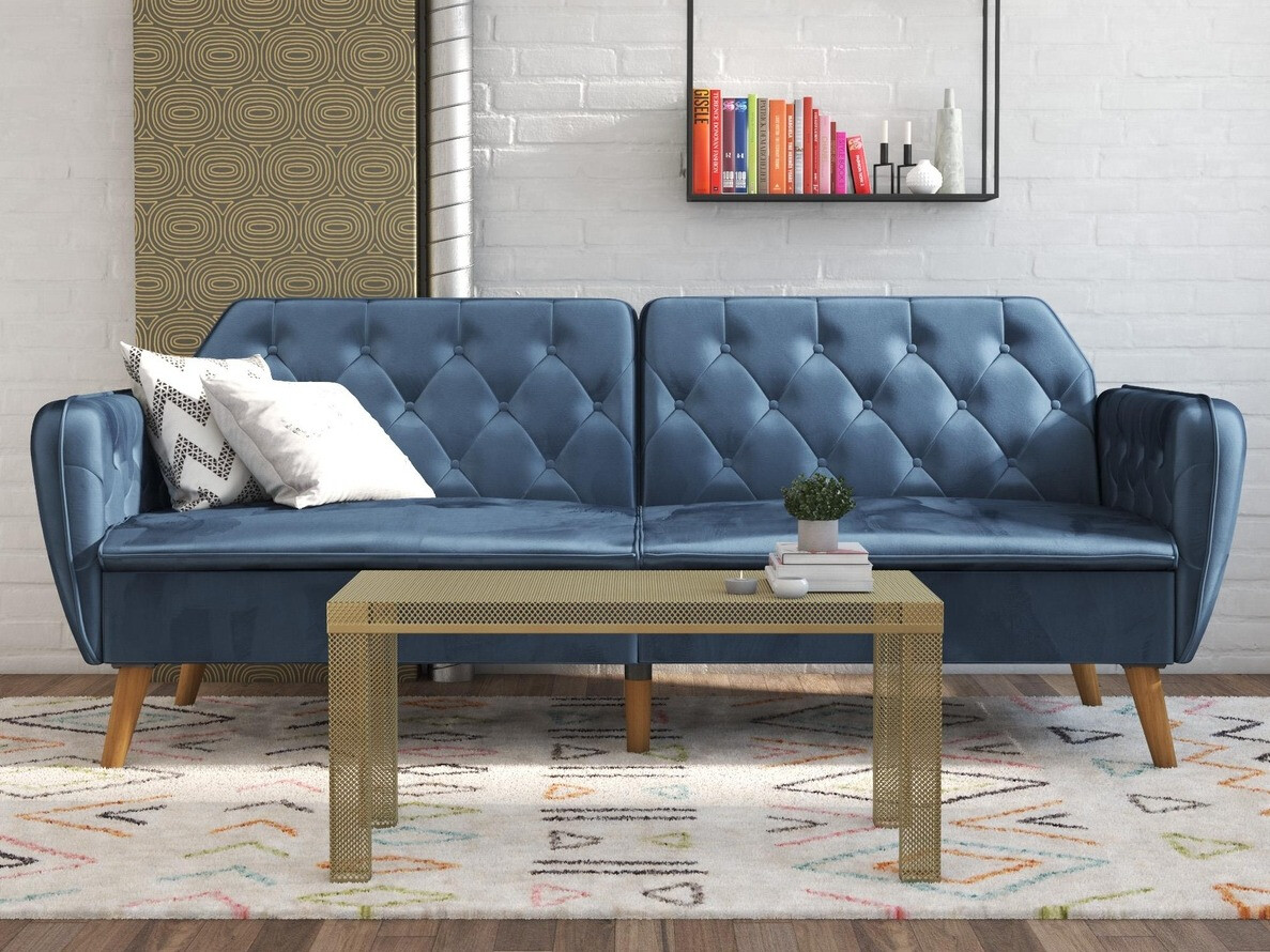 Καναπές-κρεβάτι Novogratz 106 (Μπλε)