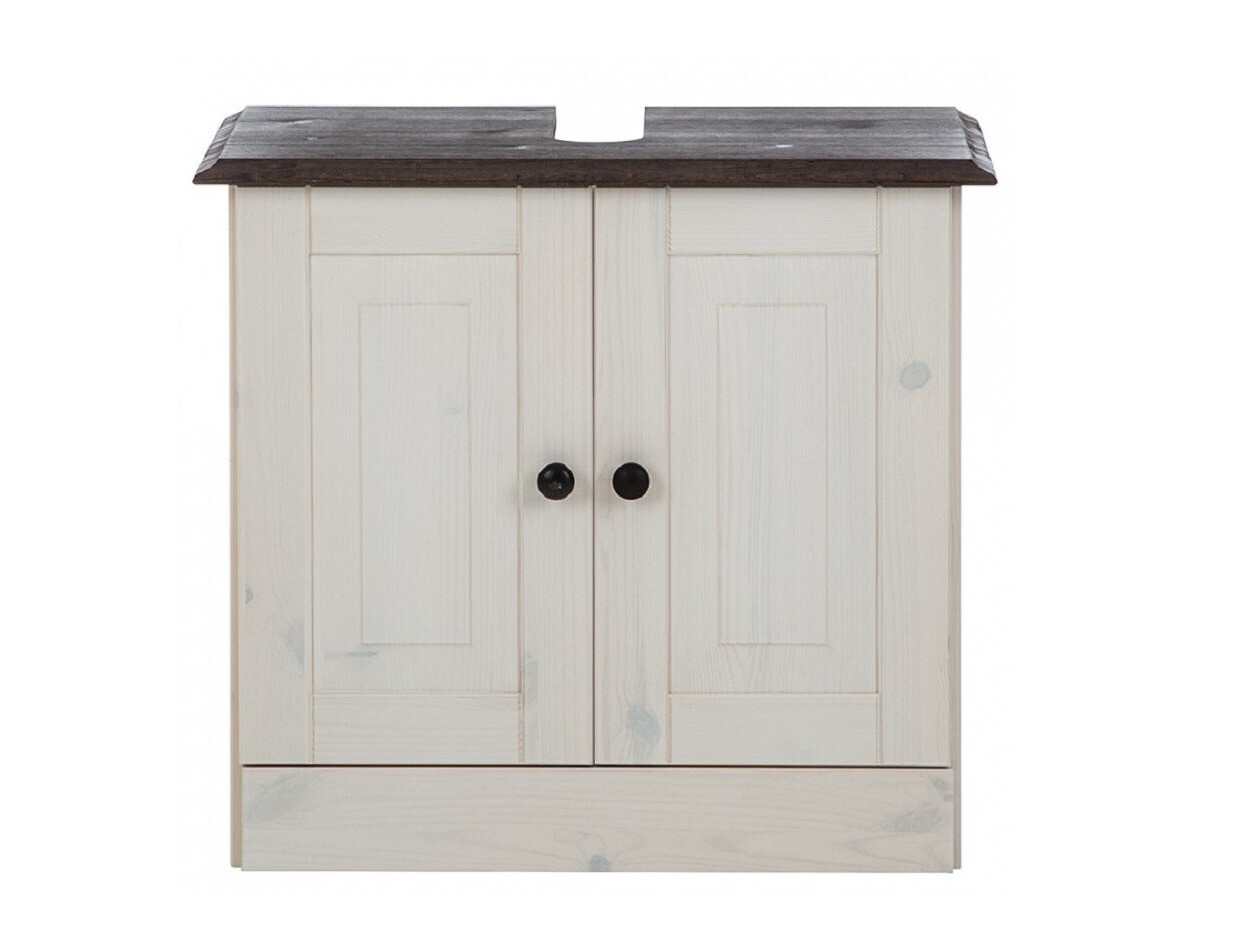 Όρθιο ντουλάπι νιπτήρα μπάνιου Deletri 101 (Άσπρο + Havana Δρυς)