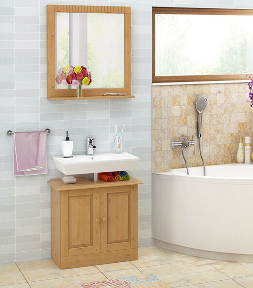 Όρθιο ντουλάπι νιπτήρα μπάνιου Deletri 101 (Πεύκο)