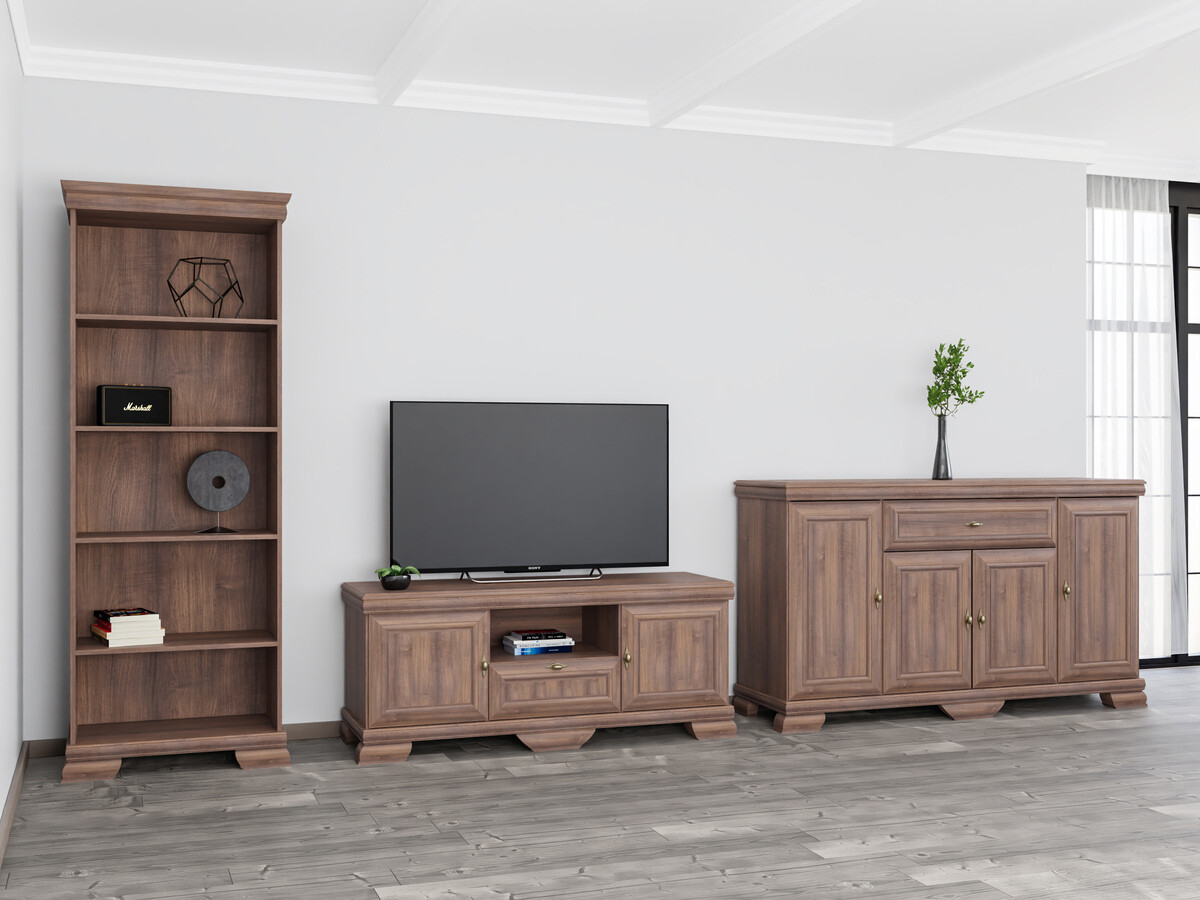 Σετ επίπλων σαλονιού Salmeru 106 (Samoa King Καρυδί)