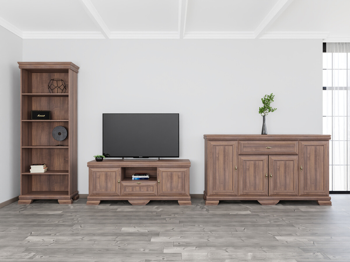 Σετ επίπλων σαλονιού Salmeru 106 (Samoa King Καρυδί)