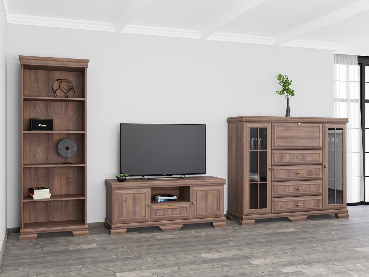 Σετ επίπλων σαλονιού Salmeru 109 (Samoa King Καρυδί)