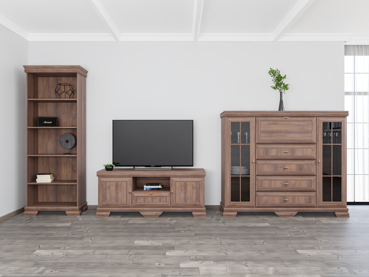 Σετ επίπλων σαλονιού Salmeru 109 (Samoa King Καρυδί)