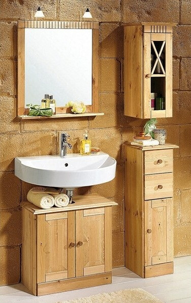 Όρθιο ντουλάπι μπάνιου Deletri 110 (Πεύκο)