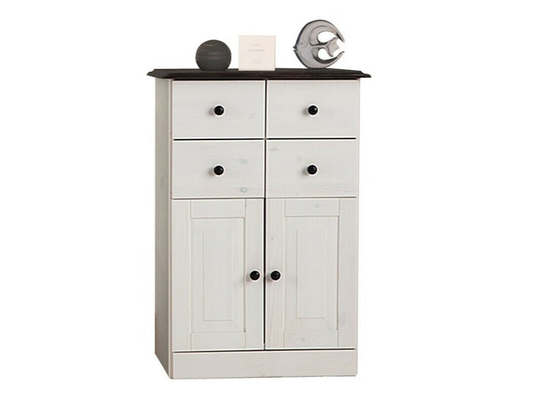 Standing bathroom cabinet Deletri 100 (White + Havana Oak)
