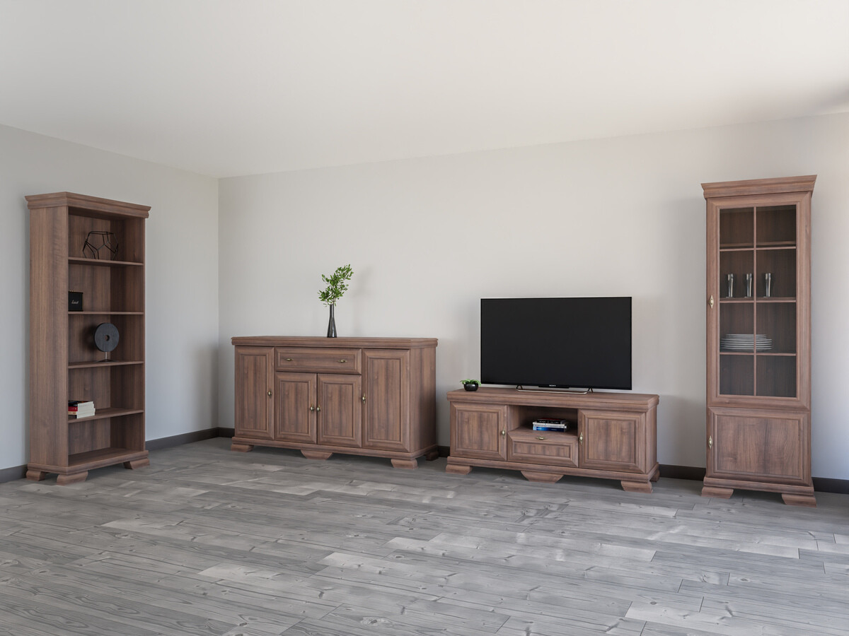 Σετ επίπλων σαλονιού Salmeru 113 (Samoa King Καρυδί)