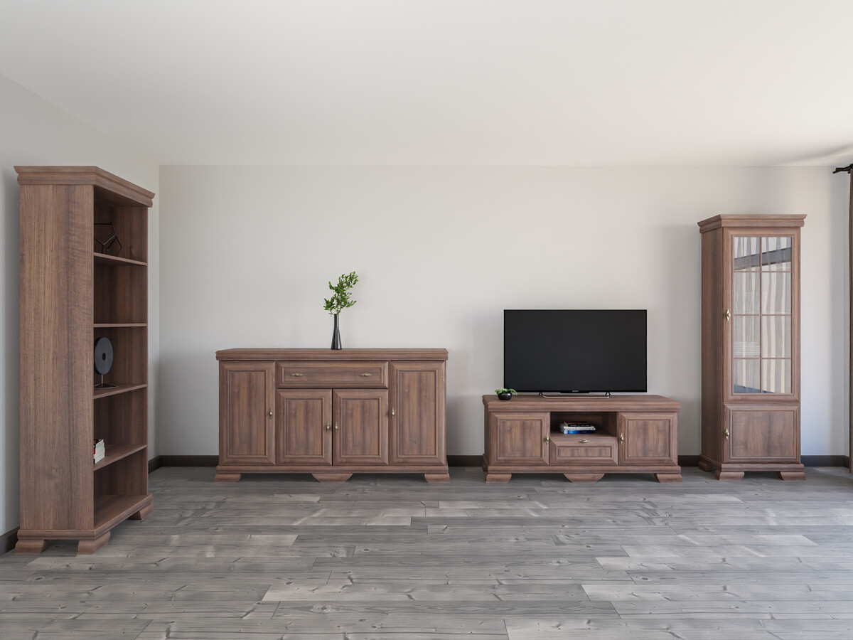 Σετ επίπλων σαλονιού Salmeru 113 (Samoa King Καρυδί)