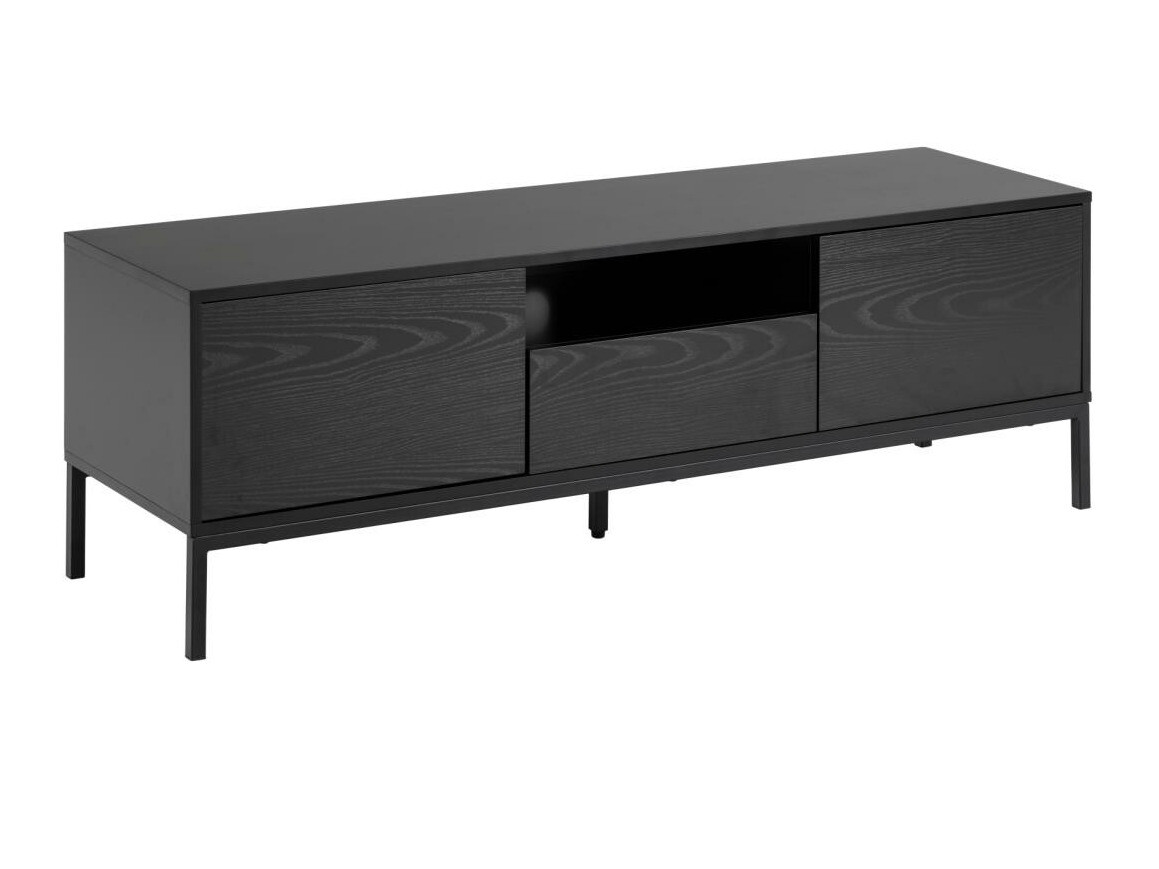 TV stand Norsica Sevferi 122 (Black ash + Black)