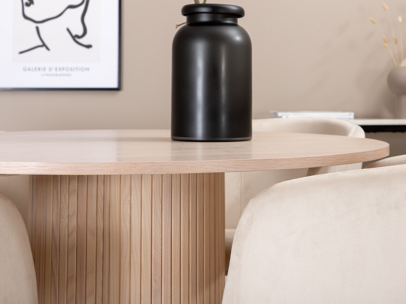 Dining set Dallas 2557 (Cream + Black)