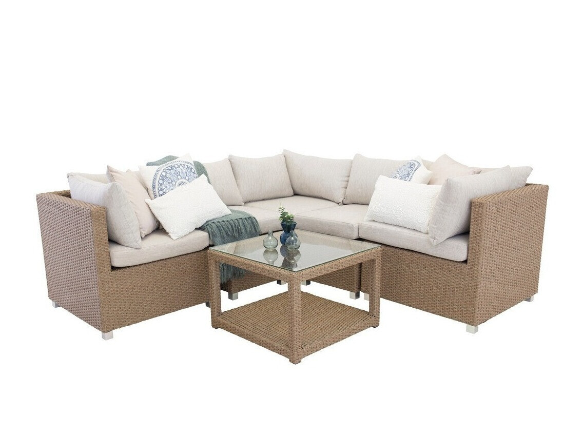 Σετ επίπλων εξωτερικού χώρου Dallas 772 (Καφέ + Άσπρο)