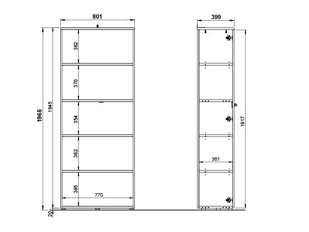 Βιβλιοθήκη Eliromo 106 (Ανοιχτό γκρι)