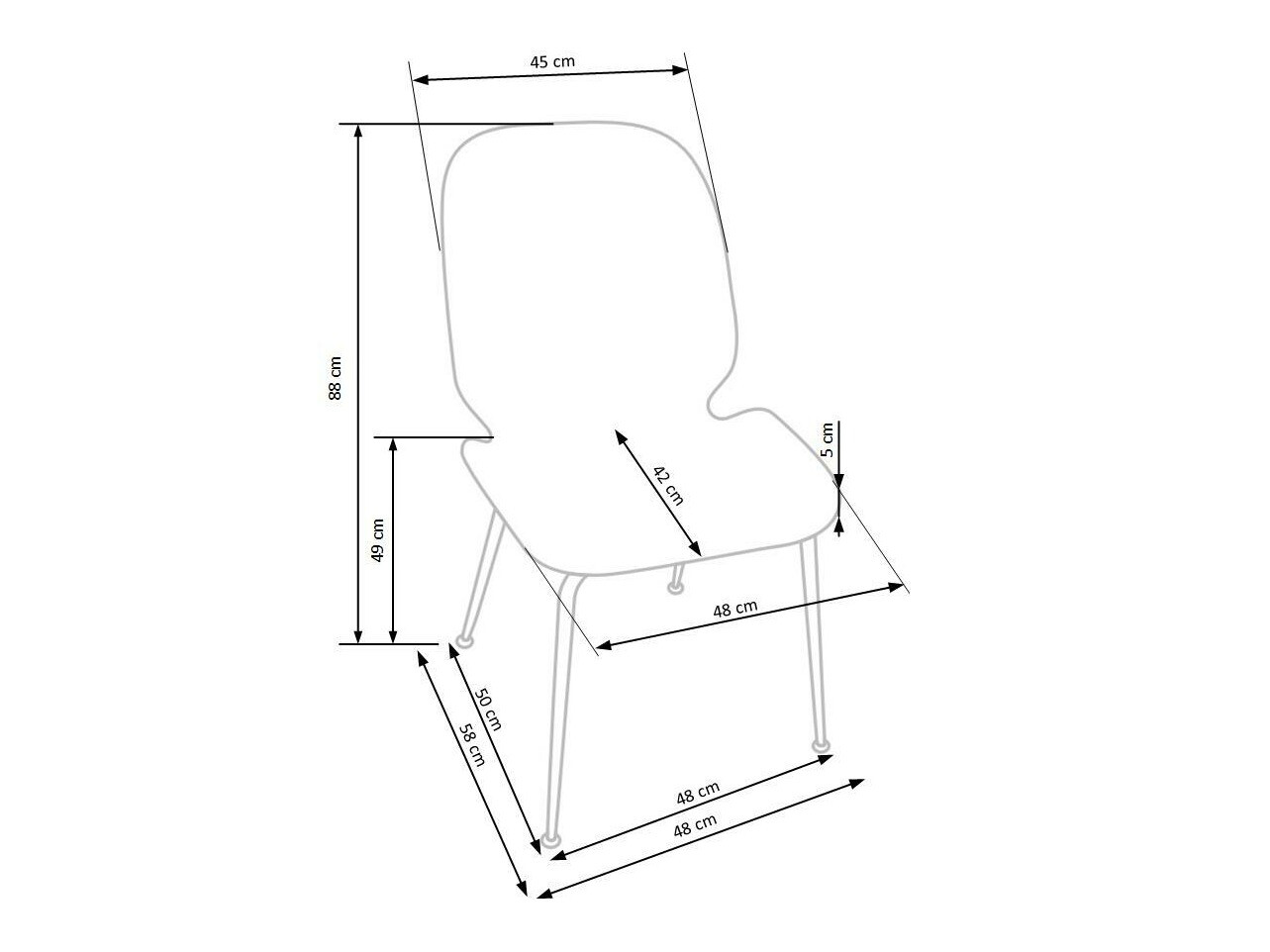 Chair Houston 900 (Grey + Golden)