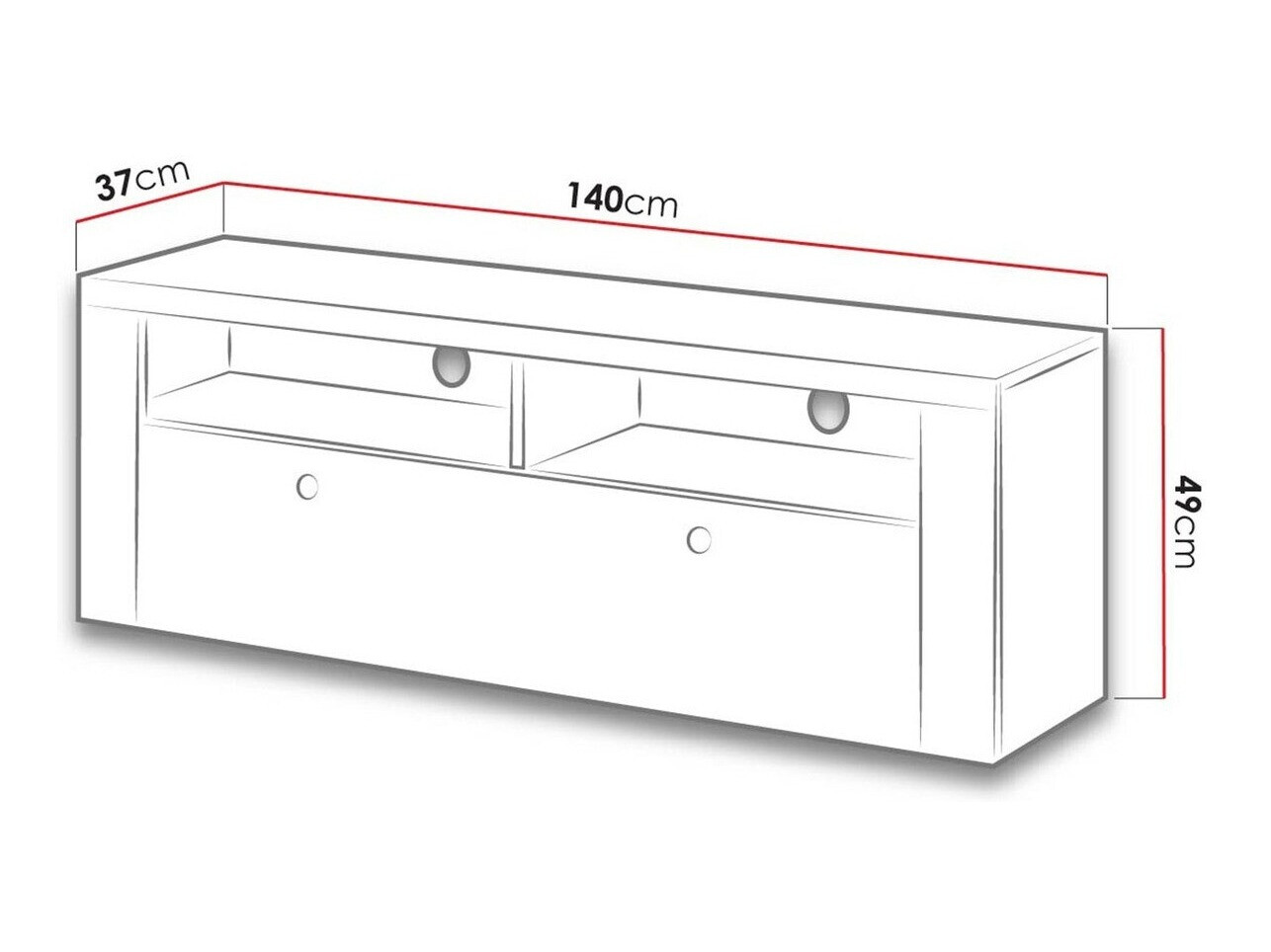 Έπιπλο τηλεόρασης Salelbo 103 (Riviera δρυς)