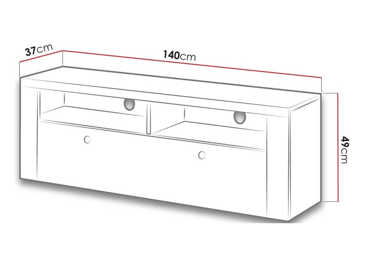 TV stand Salelbo 103 (Sibu larch + Trufel oak)
