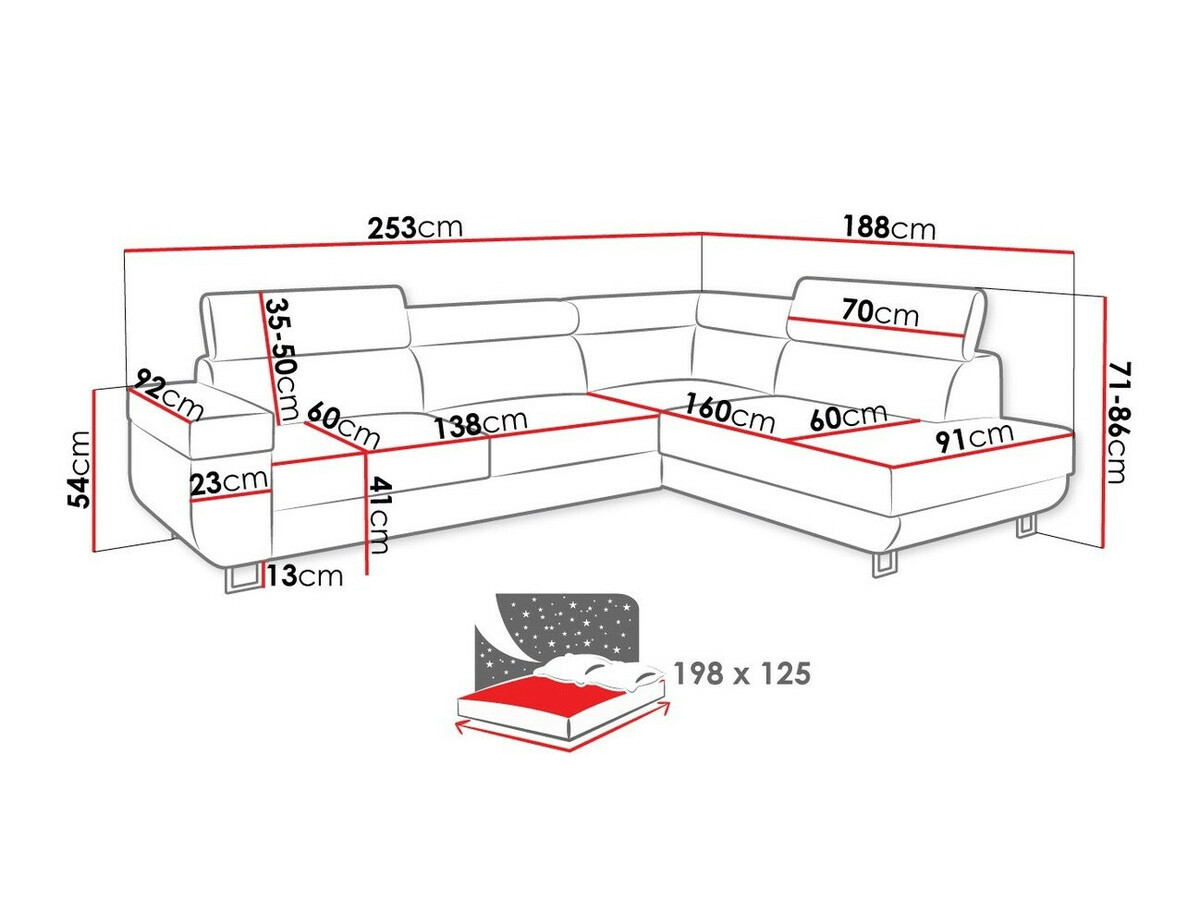 Γωνιακός Καναπές Comfivo Liberta (Lux 05 + Lux 06)