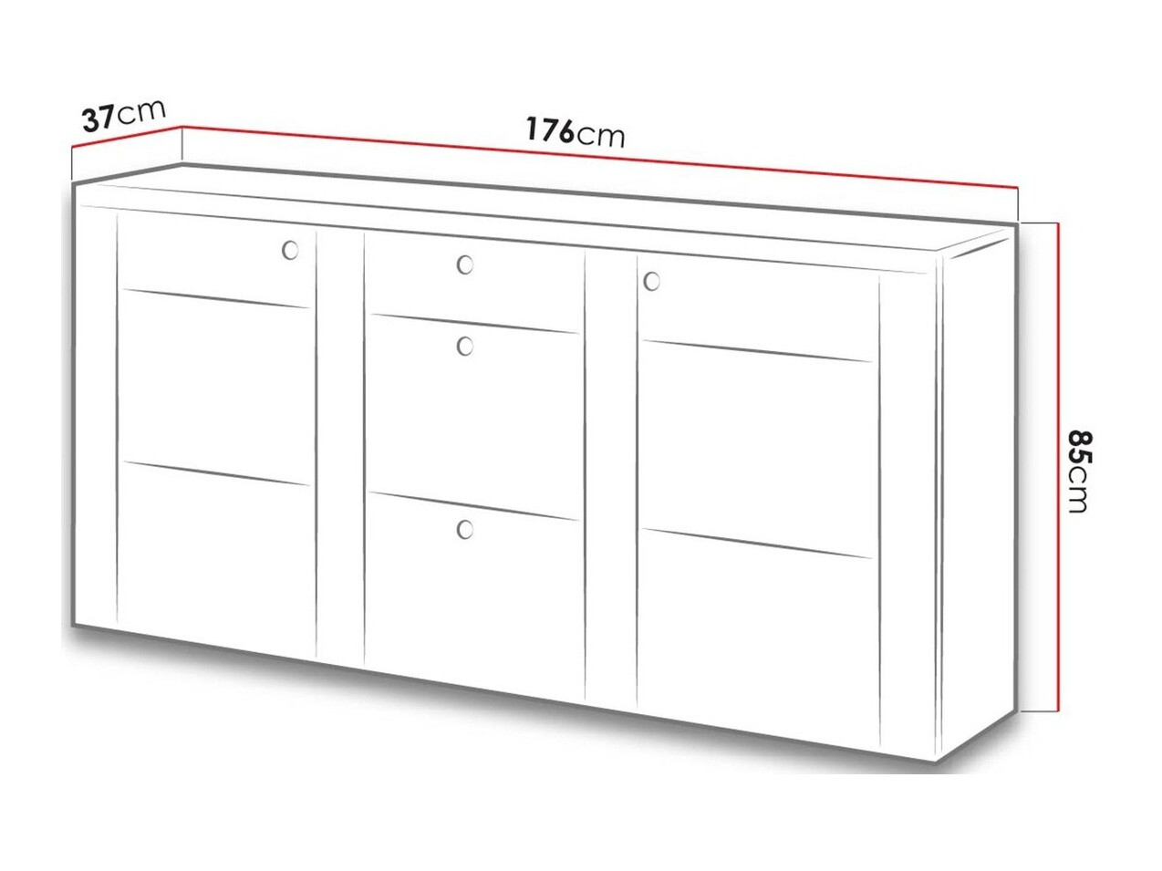 Chest of drawers Salelbo 107 (Sibu larch + Trufel oak)